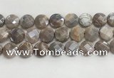 CMS1793 15.5 inches 18mm faceted coin AB-color moonstone beads