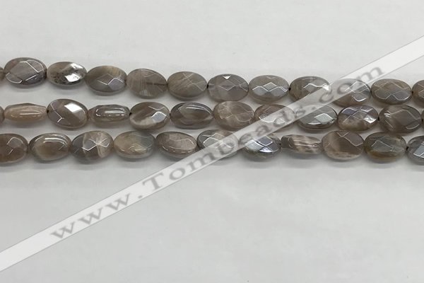 CMS1798 15.5 inches 8*12mm faceted oval AB-color moonstone beads