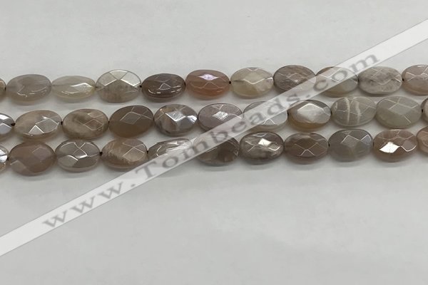 CMS1799 15.5 inches 10*14mm faceted oval AB-color moonstone beads