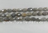 CMS1810 15.5 inches 8*12mm faceted oval AB-color moonstone beads