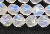 CMS1871 15.5 inches 6mm faceted nuggets AB-color white moonstone beads