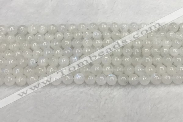 CMS1901 15.5 inches 6mm round white moonstone gemstone beads