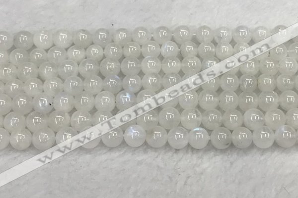 CMS1902 15.5 inches 8mm round white moonstone gemstone beads