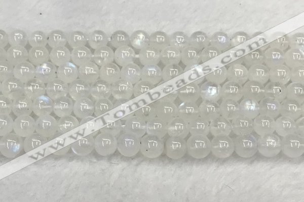 CMS1907 15.5 inches 8mm round white moonstone gemstone beads