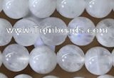 CMS1921 15.5 inches 6mm round white moonstone gemstone beads
