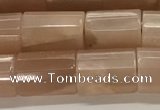 CMS1950 15.5 inches 10*14mm faceted tube moonstone beads