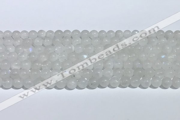 CMS2005 15.5 inches 6mm round white moonstone gemstone beads