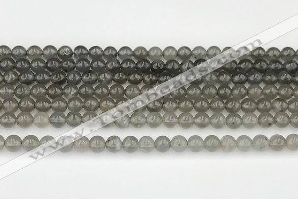 CMS2020 15.5 inches 6mm round black moonstone beads wholesale