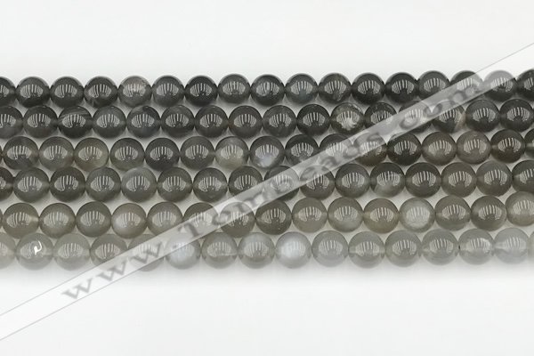 CMS2021 15.5 inches 8mm round black moonstone beads wholesale