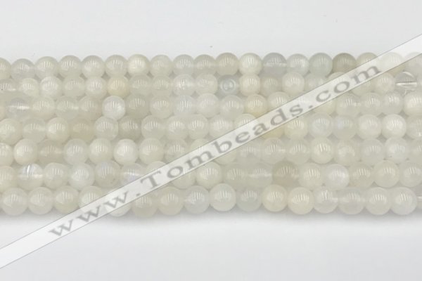 CMS2026 15.5 inches 6mm round white moonstone beads wholesale