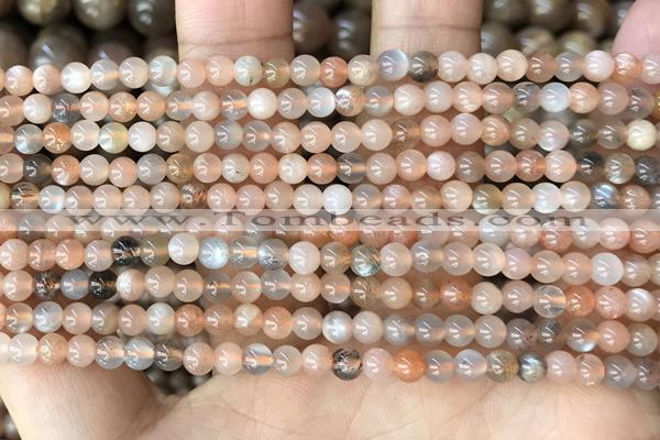 CMS2053 15.5 inches 4mm round moonstone gemstone beads