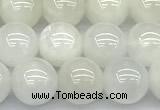 CMS2095 15 inches 6mm round white moonstone beads