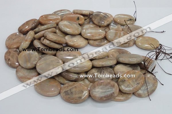 CMS21 15.5 inches 30*40mm oval moonstone gemstone beads wholesale