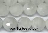 CMS2124 15 inches 8mm faceted rondelle white moonstone beads