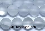 CMS2173 15 inches 6mm, 8mm, 10mm & 12mm round matte synthetic moonstone beads
