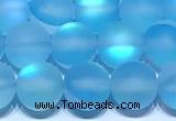 CMS2186 15 inches 6mm, 8mm, 10mm & 12mm round matte synthetic moonstone beads