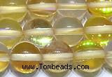 CMS2193 15 inches 6mm, 8mm, 10mm & 12mm round synthetic moonstone beads