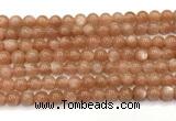 CMS2252 15 inches 8mm round orange moonstone beads wholesale