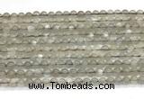 CMS2293 15 inches 4mm round grey moonstone beads wholesale