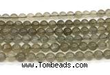 CMS2295 15 inches 8mm round grey moonstone beads wholesale