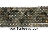 CMS2301 15 inches 6mm round black moonstone beads wholesale