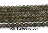 CMS2302 15 inches 8mm round black moonstone beads wholesale