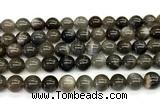 CMS2303 15 inches 10mm round black moonstone beads wholesale