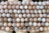 CMS2355 15 inches 6mm round moonstone beads wholesale