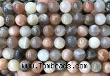 CMS2363 15 inches 10mm round rainbow moonstone beads wholesale