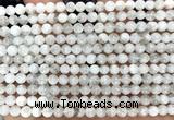 CMS2366 15 inches 4mm round white moonstone beads wholesale