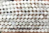 CMS2367 15 inches 6mm round white moonstone beads wholesale