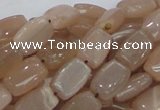 CMS26 15.5 inches 8*12mm rectangle moonstone gemstone beads wholesale