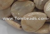 CMS30 15.5 inches 18*25mm flat teardrop moonstone gemstone beads