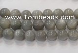 CMS303 15.5 inches 8mm round natural grey moonstone beads wholesale