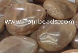 CMS31 15.5 inches 22*30mm flat teardrop moonstone gemstone beads