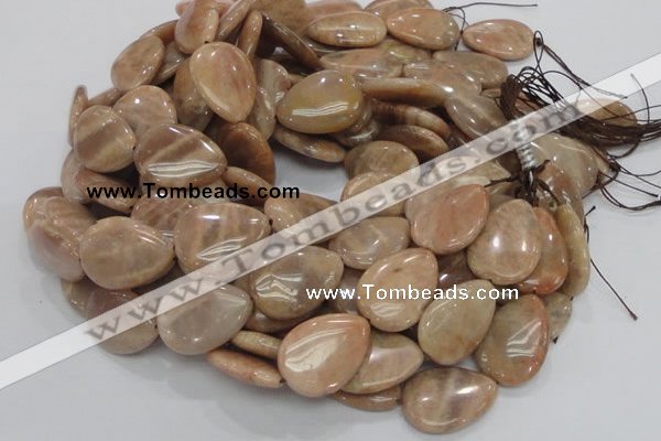 CMS31 15.5 inches 22*30mm flat teardrop moonstone gemstone beads