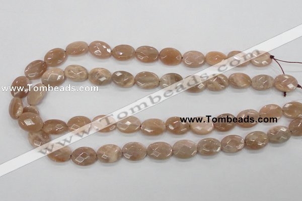 CMS35 15.5 inches 12*16mm faceted oval moonstone gemstone beads