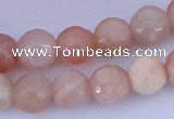 CMS352 15.5 inches 12mm faceted round natural pink moonstone beads