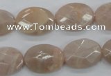 CMS36 15.5 inches 14*18mm faceted oval moonstone gemstone beads