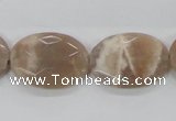 CMS37 15.5 inches 18*24mm faceted oval moonstone gemstone beads