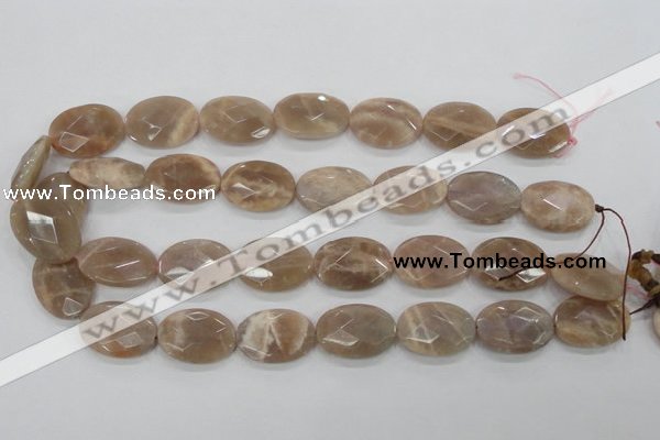 CMS37 15.5 inches 18*24mm faceted oval moonstone gemstone beads