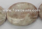 CMS39 15.5 inches 30*40mm faceted oval moonstone gemstone beads