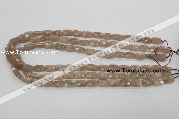 CMS40 15.5 inches 8*12mm faceted rectangle moonstone gemstone beads