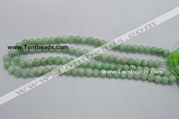 CMS403 15.5 inches 8mm round green moonstone beads wholesale