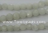 CMS451 15.5 inches 4mm faceted round white moonstone gemstone beads