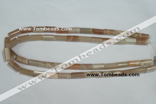 CMS516 15.5 inches 8*16mm tube moonstone beads wholesale