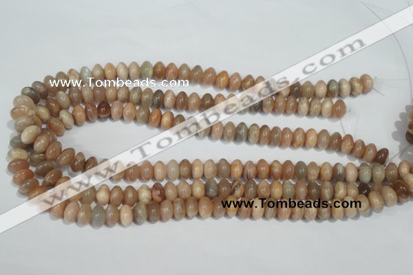 CMS519 15.5 inches 6*10mm rondelle moonstone beads wholesale