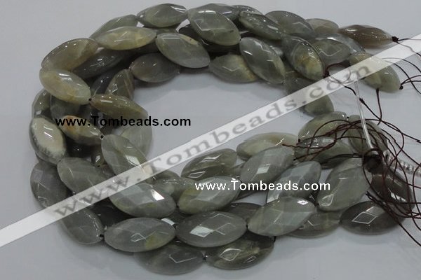 CMS52 15.5 inches faceted marquise 15*30mm moonstone gemstone beads