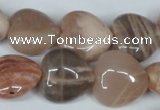 CMS528 15.5 inches 20*20mm heart moonstone beads wholesale