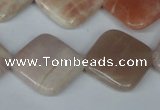 CMS532 15.5 inches 20*20mm diamond moonstone beads wholesale